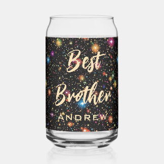 Beste Broer, Gelukkige Verjaardag Helder Sterren Blikvorm Glas