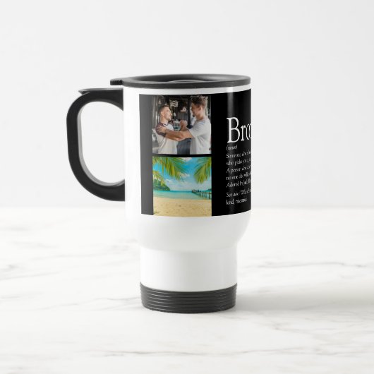Beste broer ooit definitie foto collage reisbeker (Links)