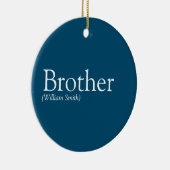 Beste Broer Ooit Definitie Modern Blauw Keramisch Ornament (Rechts)