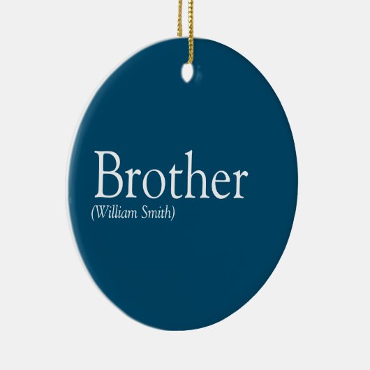 Beste Broer Ooit Definitie Modern Blauw Keramisch Ornament (Rechts)