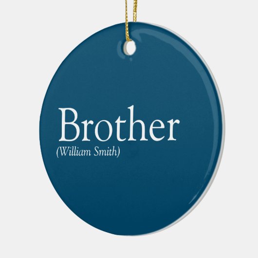 Beste Broer Ooit Definitie Modern Blauw Keramisch Ornament (Links)