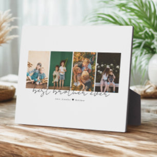 Beste Broer Ooit Modern Schrift 4 Foto's Collage Fotoplaat