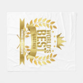 Beste Broer van de Wereld Goud Fun Fleece Deken (Voorkant (Horizontaal))