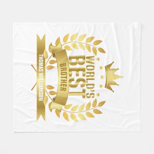 Beste Broer van de Wereld Goud Fun Fleece Deken (Voorkant (Horizontaal))