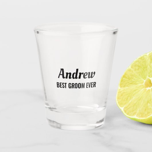 Beste Bruidegom Shot Glas (Voorkant)