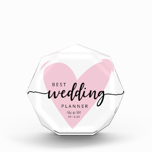 Beste bruiloft planner roze hart fotoblokken (Voorkant)