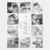 Beste Bubbie Ooit Modern Script 10 Fotocollage Fleece Deken (Voorkant)