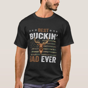 Beste Buckin' Dad Ooit Camo Flag Kleding Voor Papa T-shirt