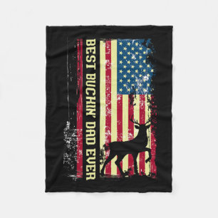 Beste Buckin Dad Ooit Patriotic Hunter Gift Huntin Fleece Deken