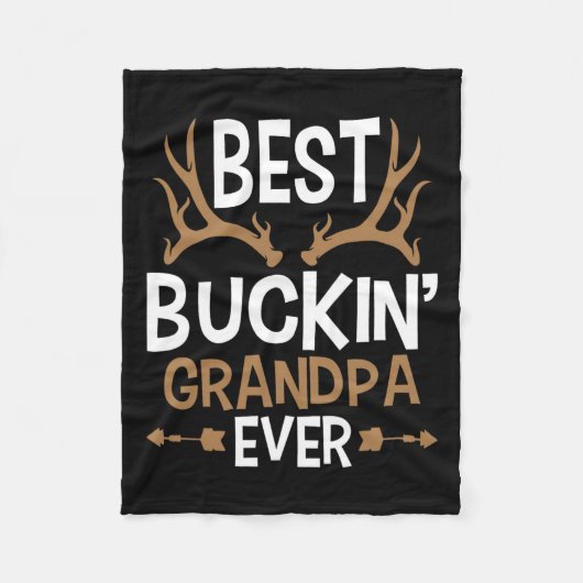 Beste Buckin Opa Ooit - Deer Hunting Opa Fleece Deken (Voorkant)