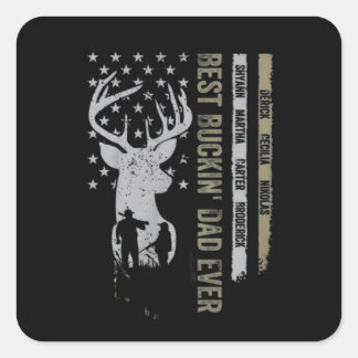 Beste Buckin' papa ooit, beste Buckin' papa Vierkante Sticker