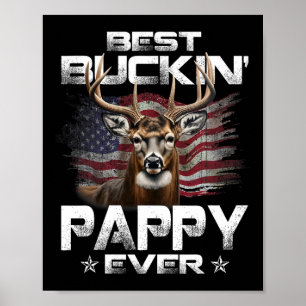 Beste Buckin' Pappy Ooit Vlag Herten Jachtgeloof Poster