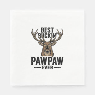 Beste Buckin Pawpaw Vintage Hert Jagers Shirt_1 Servet