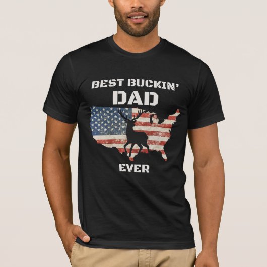 Beste Buckin-vader ooit grappig Amerikaans patriot T-shirt (Voorkant)