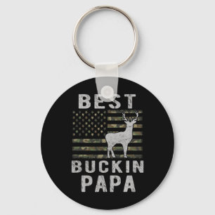 Beste Bucking Papa Camouflage Amerikaanse vlag Her Sleutelhanger