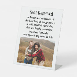 Beste Bud van de bruidegom bruiloft gedenkplaat te Reclamebord Met Voetstuk
