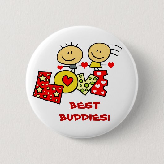 BESTE BUDDIES RONDE BUTTON 5,7 CM (Voorkant)