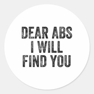 Beste Buikspieren Ik Zal Je Vinden Gym Gewichtheff Ronde Sticker