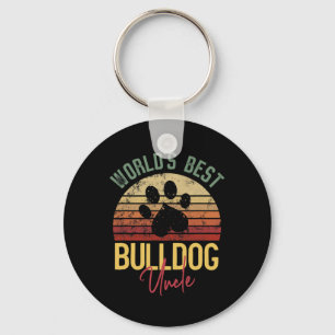 Beste Bulldog Oom Bulldog Liefhebber Hond Eigenaar Sleutelhanger