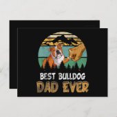 Beste Bulldog Pap op feestdag Feestdagenkaart (Voorkant / Achterkant)