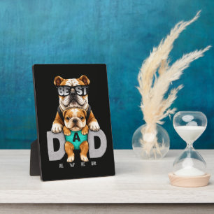 Beste Bulldog Vader Ooit – Schattige Bulldog Vader Fotoplaat
