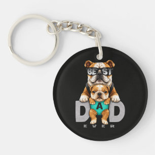 Beste Bulldog Vader Ooit – Schattige Bulldog Vader Sleutelhanger