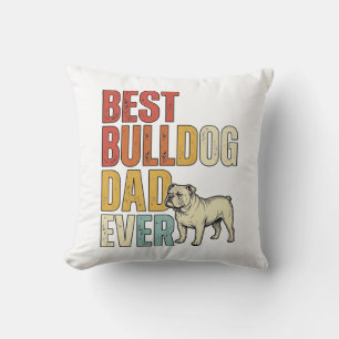 Beste Bulldog Vader Ooit Vintage Gravure Shirt Ont Kussen