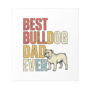 Beste Bulldog Vader Ooit Vintage Gravure Shirt Ont Notitieblok