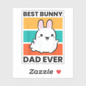 Beste Bunny Dad Ooit Konijn schattig konijn Sticker (Vel)