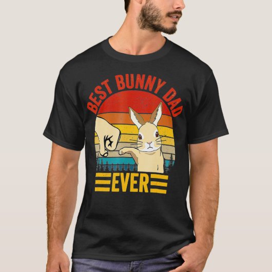 Beste Bunny Pap ooit  konijnenovervader T-shirt (Voorkant)