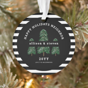 Beste buren ooit elegante dennenbomen kerst ornament