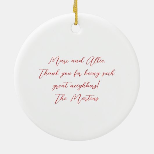 Beste buren ooit geïllustreerd Kerstmis Keramisch Ornament (Achterkant)