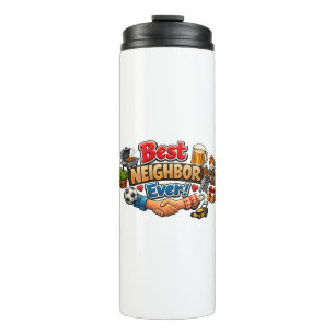 Beste Buurman Ooit! Grappig Waarderings Cadeau Ont Thermosbeker
