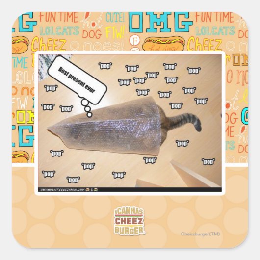 Beste cadeau evur vierkante sticker (Voorkant)