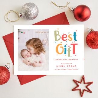 Beste cadeau gearriveerd deze kerst aankondiging