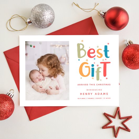 Beste cadeau gearriveerd deze kerst aankondiging