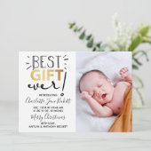 Beste cadeau ooit! | Aankondiging kerstgeboorte (Staand voorkant)