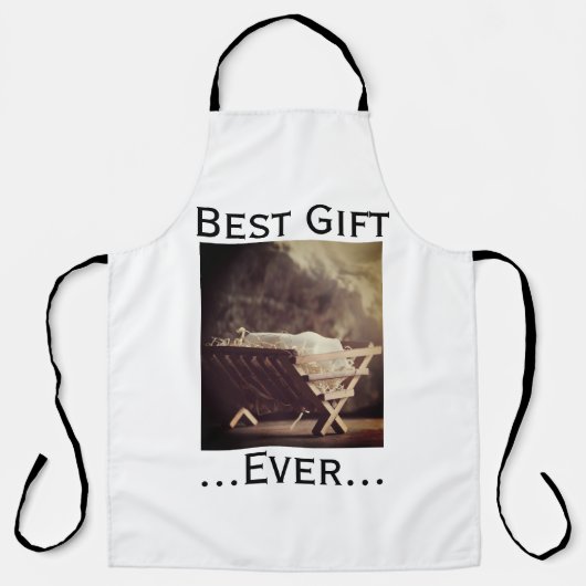 Beste cadeau ooit Kerstbabe in Manger Schort (Voorkant)