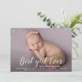 BESTE CADEAU OOIT | Kerstmis geboorte aankondiging (Staand voorkant)