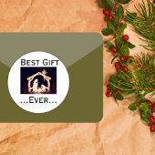 Beste cadeau ooit kerstverhaal ronde sticker