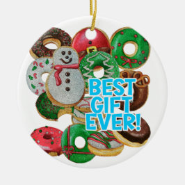 Beste cadeau ooit! Xmas Doughnoten Keramisch Ornament
