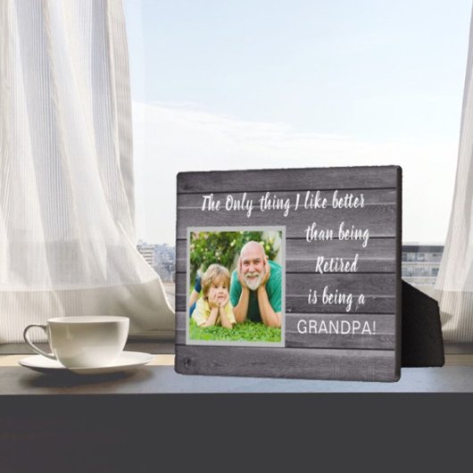 Beste cadeau! Papa foto Plaque in ruste Fotoplaat