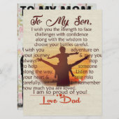 Beste cadeau voor zoon | Op mijn jeugdoffertes Menu (Voorkant / Achterkant)