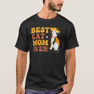 Beste Calico Kat Moeder Groovy Calico Kitty Moeder T-shirt