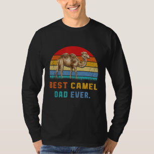 Beste Camel Dad Ooit Animal Love Retro Styl T-shirt