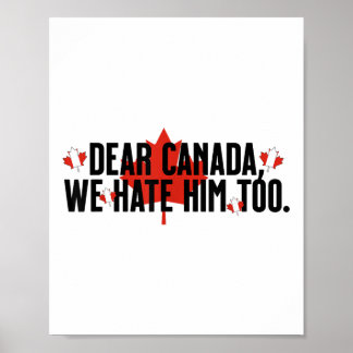 Beste Canada, we haten hem te anti-Trump politieke Poster