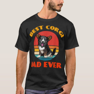 Beste Cardigan Welsh Corgi Ooit Papa Hondenliefheb T-shirt