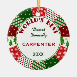 BESTE CARPENTER of elke beroepsbezigheid Keramisch Ornament