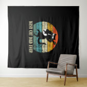 BESTE CAT DAD OOIT RETRO WANDKLEED (In Situ (horizontaal))