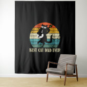 BESTE CAT DAD OOIT RETRO WANDKLEED (In situ)